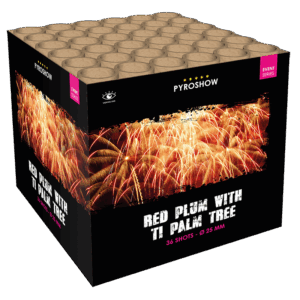 Red Plum with Ti Palm Tree